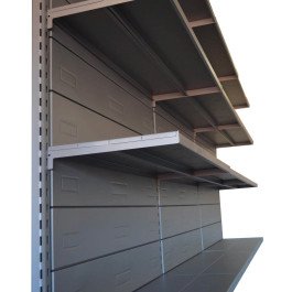 Modulo aggiuntivo di scaffale verniciato con piani regolabili di cm. 75x60x300h