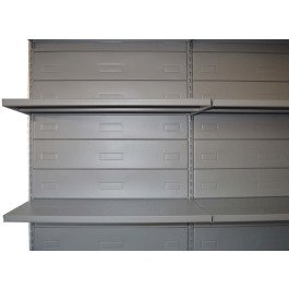 Scaffale in metallo verniciato per negozio con piani regolabili cm. 45x60x300h