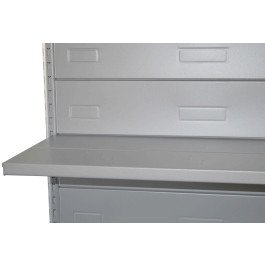 Scaffalatura negozio in metallo verniciato alluminio cm. 45x60x200h
