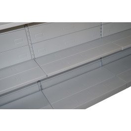 Scaffale in metallo verniciato a piani regolabili arredamento per negozi cm. 45x30x300h