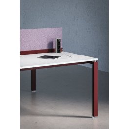 Doppio tavolo riunione con gambe a cavalletto in metallo e piano in melaminico cm. 280/320/360 x164x73h