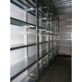 MODULO AGGIUNTIVO scaffalatura in metallo da magazzino Zincata cm. 80x80x300h