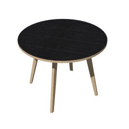 Tavolo per sale riunioni di forma rotonda con 3 gambe in legno cm. 80/100x74,4h