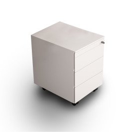 Scrivanie multipostazione moderne con cassettiere metalliche, sedie operatore e mobili archiviazione in melaminico