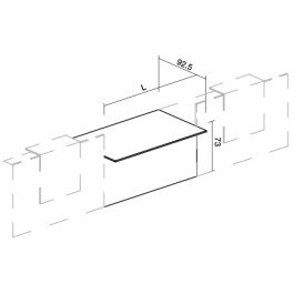 Modulo intemedio reception con piano colloquio cm. 160/180/200x92,5x103h