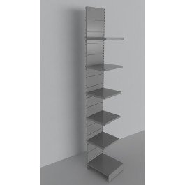 Modulo aggiuntivo scaffale verniciato alluminio per negozi di cm. 45x60x300h