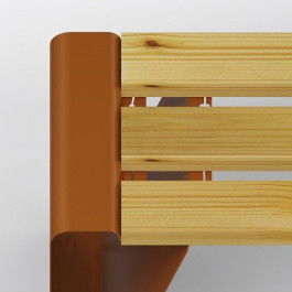 Panchina verniciata da spogliatoio con seduta in legno a 4 posti di cm. 170