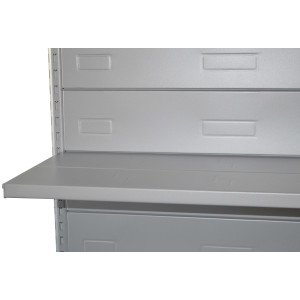 Scaffalatura metallica verniciata alluminio per allestimento negozio cm. 75x60x200h