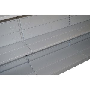 Scaffale metallo verniciato alluminio per negozio cm. 97x40x200h