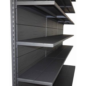 Scaffalatura in metallo a piani regolabili arredamento da negozi cm. 45x30x300h