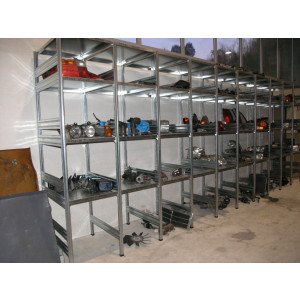 MODULO AGGIUNTIVO scaffale in metallo da magazzino Zincata cm. 91x30x300h