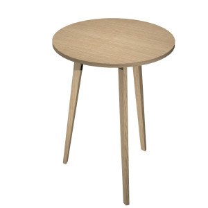 Tavolo a forma rotonda per sale riunioni con gambe in legno cm. 80/100x105h