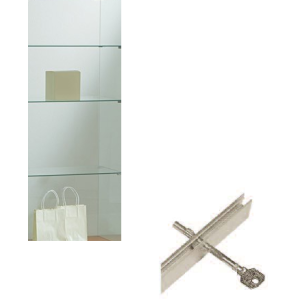 Sostituzione Ante scorrevoli con serratura a spillo binario su vetrine di larghezza cm. 117/157