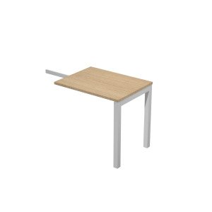 Allungo laterale per scrivania con gambe in metallo a sezione quadrata cm. 80x60x73h