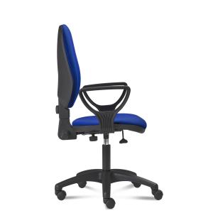 Poltrona ufficio ergonomica operativa con braccioli fissi, schienale alto e meccanismo a contatto permanente
