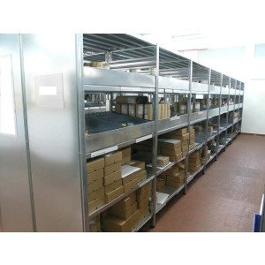 MODULO AGGIUNTIVO scaffalatura di metallo per magazzino Zincata cm. 80x50x300h