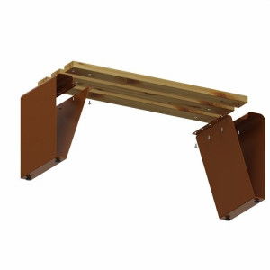 Panchina verniciata da spogliatoio con seduta in legno a 4 posti di cm. 170
