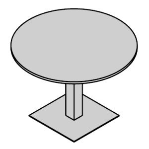 Tavolo per sale riunioni con struttura metallica e piano in melaminico cm. 105X75H