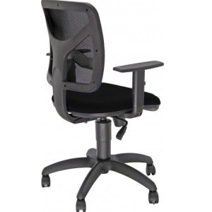 Sedia ergonomica per ufficio operativo colore nero con braccioli regolabili