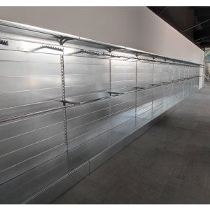 Scaffalatura metallica zincata per negozio a parete cm. 100x50x200h