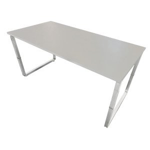Tavolo da mensa con struttura metallica verniciata e piano in legno per 4 persone cm. 120x80x72,5h