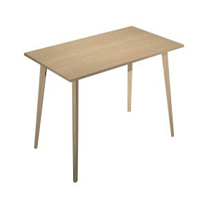 Tavolo per sale riunioni a forma rettangolare con gambe alte in legno cm. 80/140/160/180x80x105h