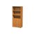 Libreria armadio da ufficio con piani a giorno e ante battenti in legno cm. 90x45,8x200h 