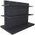 Modulo aggiuntivo scaffale in metallo verniciato nero ghisa da negozi di cm. 100x40x140h