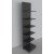 Modulo aggiuntivo scaffale verniciato nero ghisa da negozio di cm. 75x40x300h