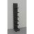 Scaffale metallico verniciato nero ghisa per negozio con piani regolabili cm. 45x40x300h